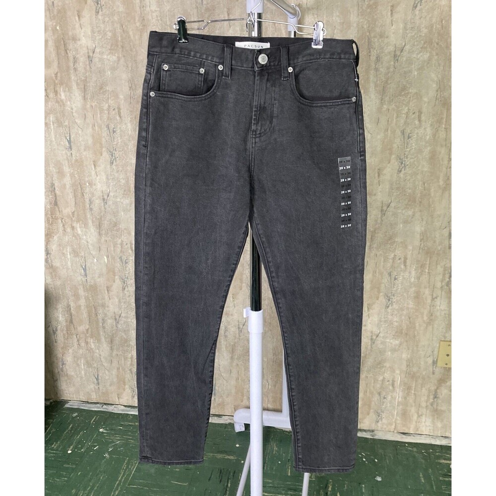 Pacsun Slim Taper Denim Jeans Black Sz 29 x 30 Women Skater Hipster Pants NWT